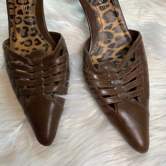 Rampage Brown Leopard Slip on Low Heels Size 7.5 - Picture 2 of 8